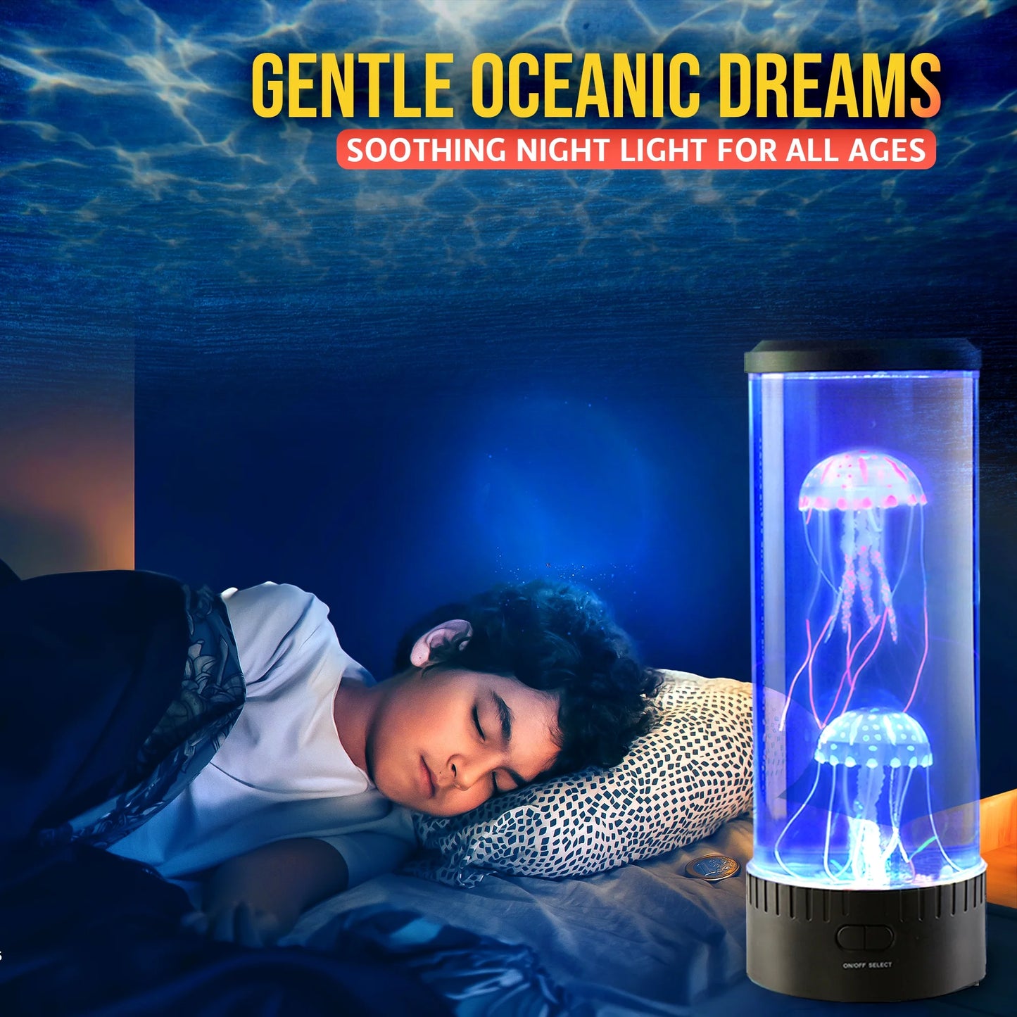 Giftable Jellyfish Lamp, Nightly Lifelike Desk Jellyfish Aquarium, Electric Jellyfish LED Light with 18 Color Changing Remote Control for Home Decor & Men Women and Kids