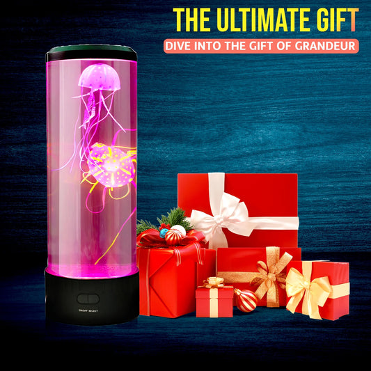 Giftable Jellyfish Lamp, Nightly Lifelike Desk Jellyfish Aquarium, Electric Jellyfish LED Light with 18 Color Changing Remote Control for Home Decor & Men Women and Kids
